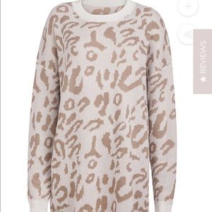‘SOPHIA' LEOPARD PRINT LONG SWEATER DRESS